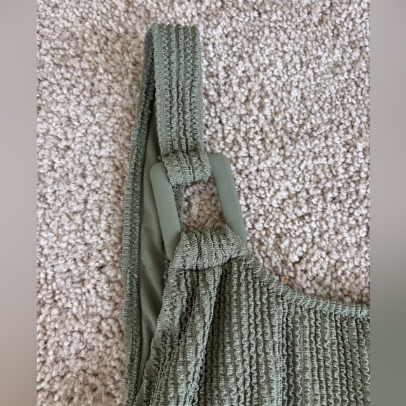 NWOT! AERIE Shimmery Crinkle Birthday Scoop Cheekiest One Piece Swimsuit - Picture 9 of 15